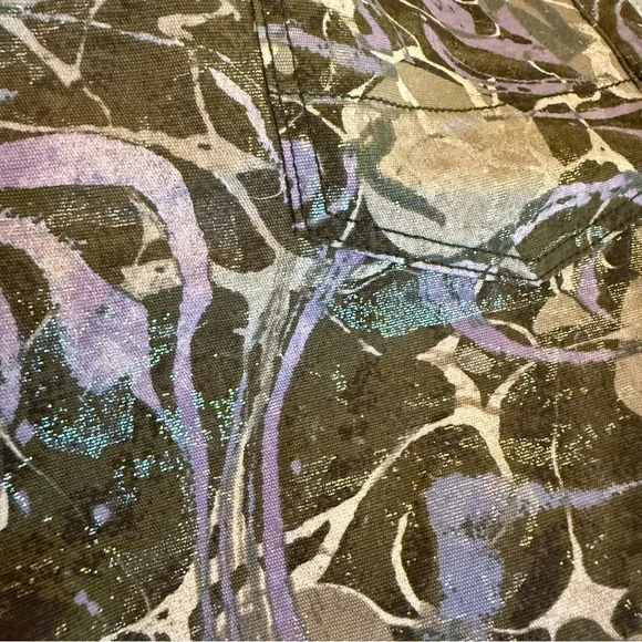 Anthropologie Pilcro The Wanderer Pants Jeans Metallic Gold Thread Design 29 - Picture 11 of 11